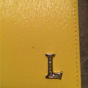 Lancaster yellow card holder with diamonds NEW!